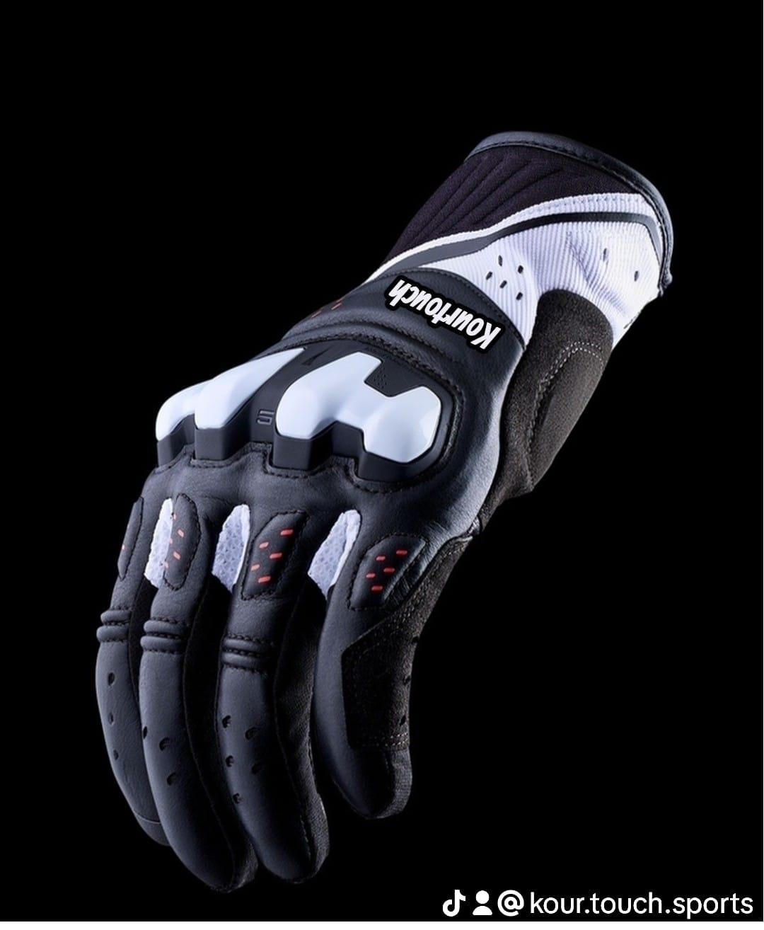 Black and White Racing Gloves
